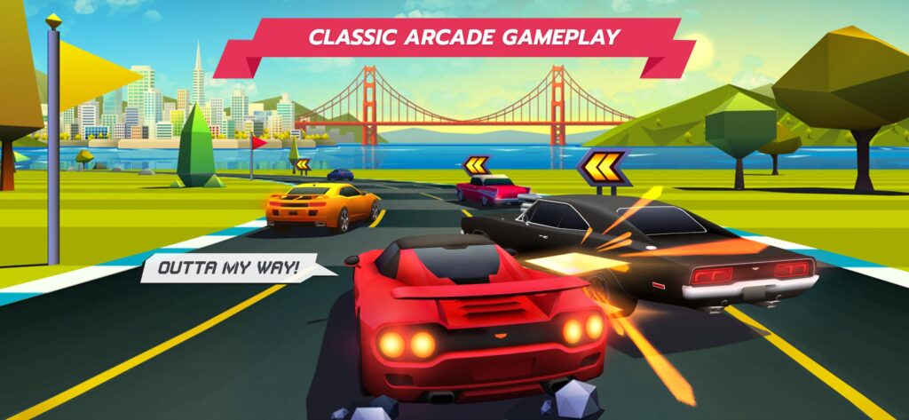 Gameplay of horizon chase mod apk