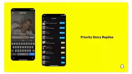 Priority story Replies of Snapchat
