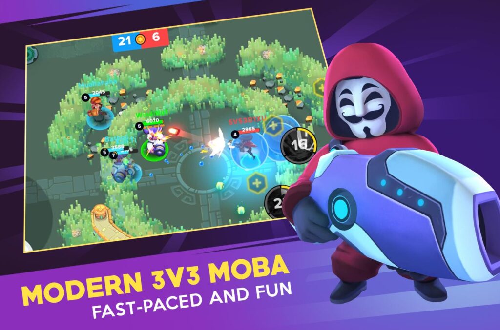 modern 3v3 moba of heroes strike mod apk