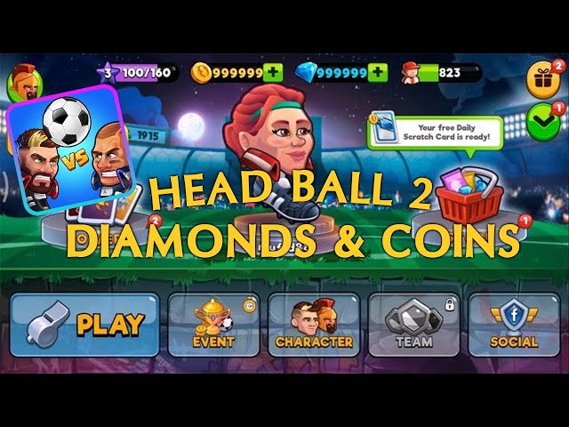 unlimiled Damonds and coins of Head Ball 2