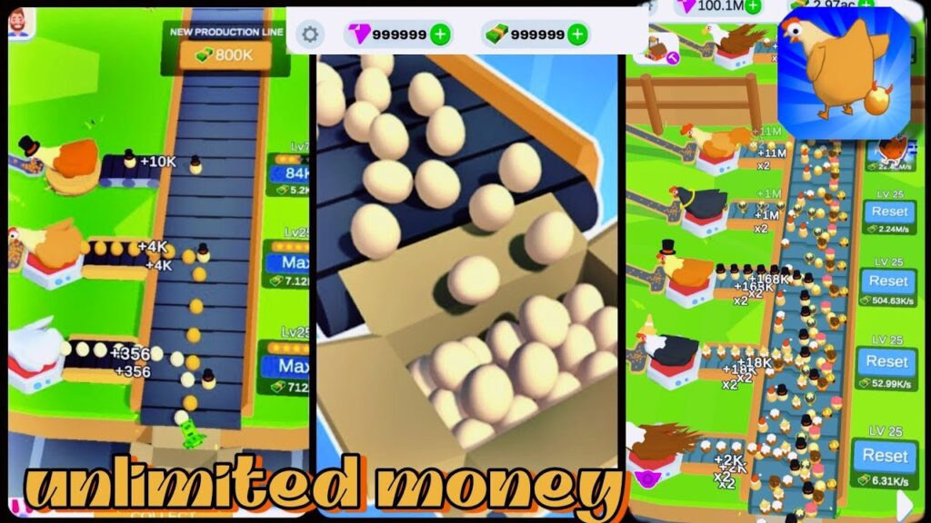 unlimitedmoney of Idle Egg Factory 